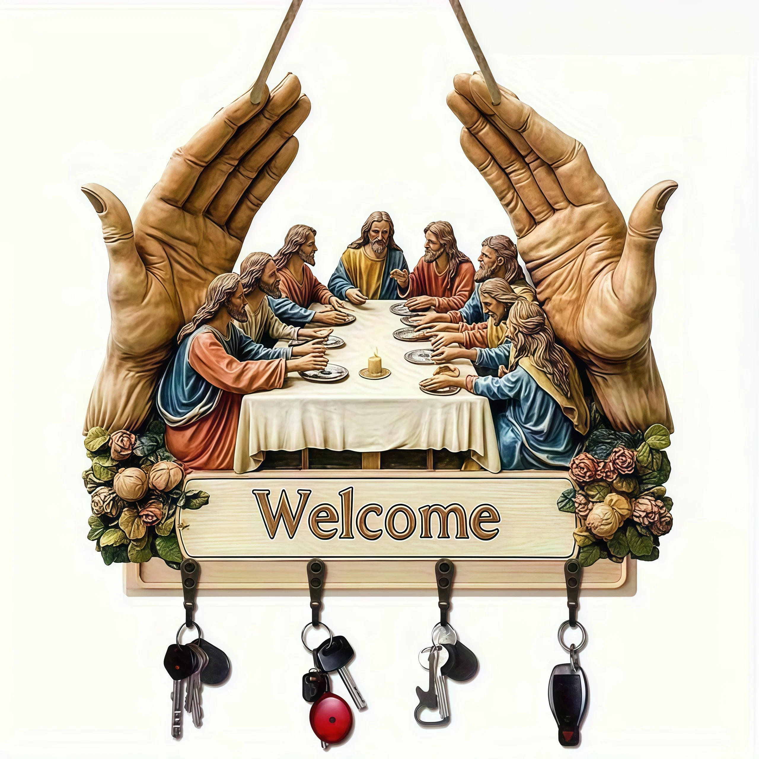  Jesus and Disciples Wall Art Keychain(2D Flat Products)